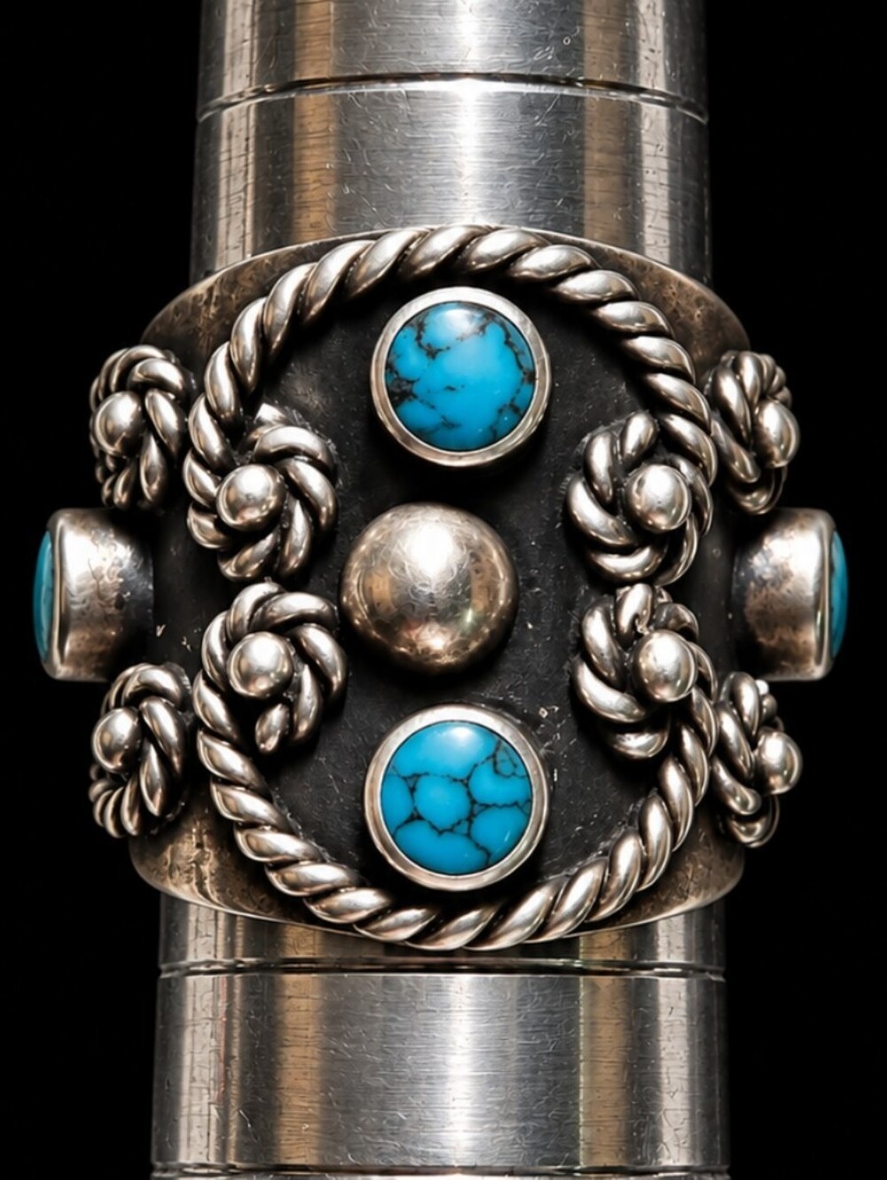 Vintage Mexico 925 Turquoise Sterling Ring Size 6